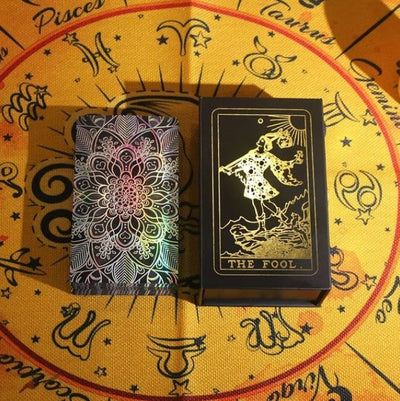 Olivenorma Bronzieren Goldfolie Laser Leuchtende Tarot-Deck-Karten