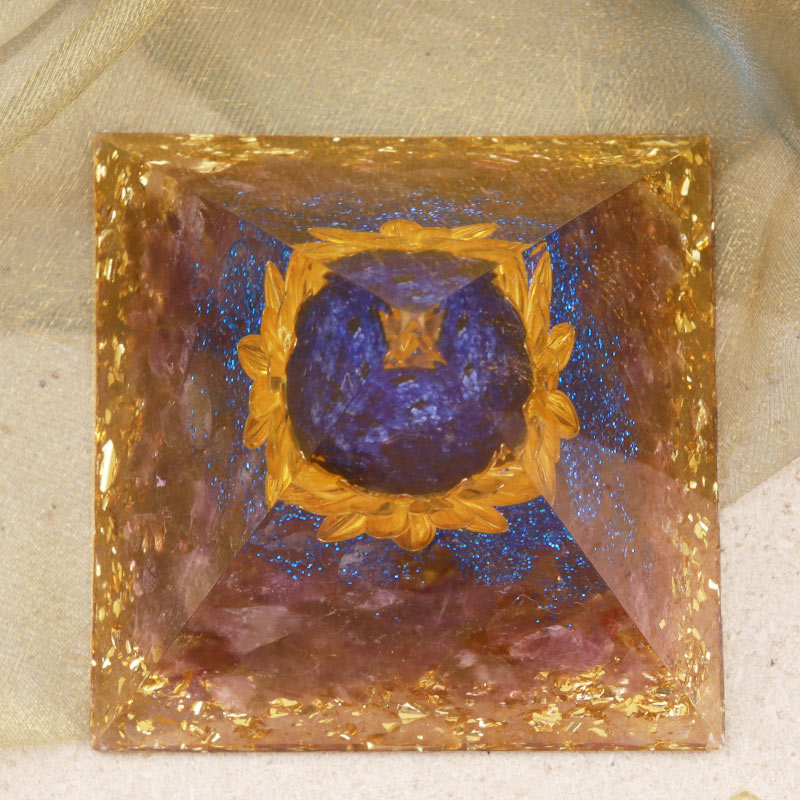 Olivenorma Amethyst Lapislazuli Lotus Symbol Orgon Pyramide 