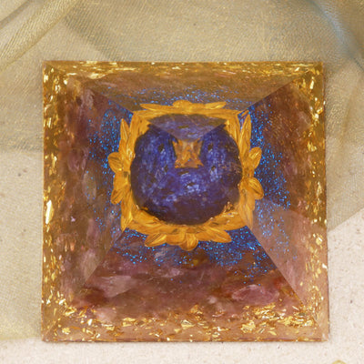 Olivenorma Amethyst Lapislazuli Lotus Symbol Orgon Pyramide 