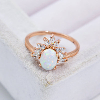 Olivenorma Ovaler Mondstein Opal S925 Sterling Silberring 