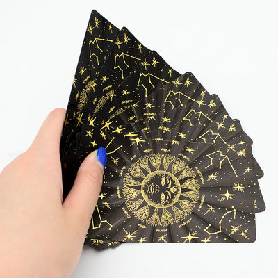 Olivenorma Schwarze Gold Waite Folie Goldene Tarot Deck Karten