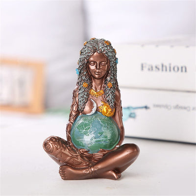 Olivenorma Resin Mutter Erde Gaia Statue Ornament Dekoration