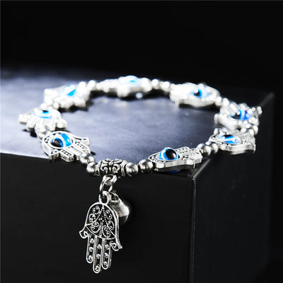 Olivenorma Böses Auge Hamsa Anhänger Epoxy Zirkon Armband