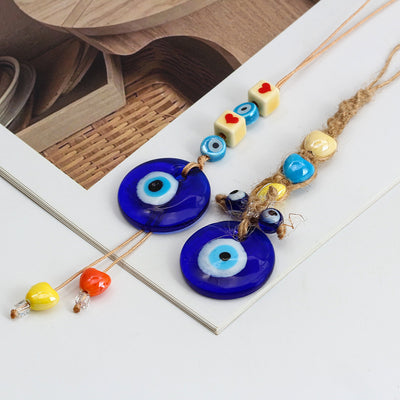 Olivenorma Blauer Glas-Evil Eye Autohänger Ornament