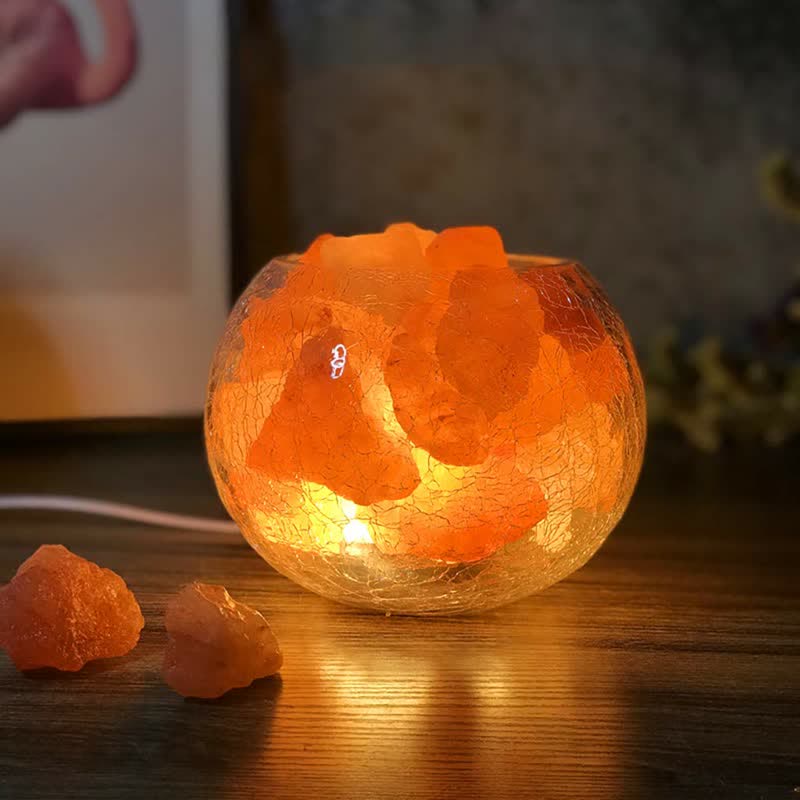Olivenorma Kreative Eiskracken-Glas-Tank Himalaya-Pink-Salzlampen