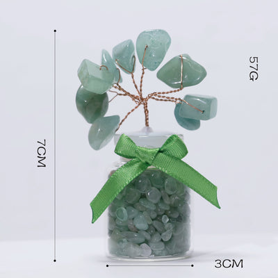 Olivenorma Lebensbaum Edelsteindekoration Grüner Aventurin