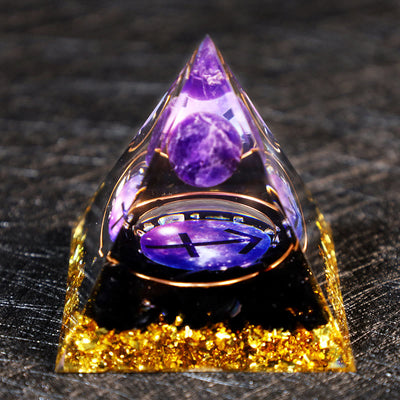 Olivenorma Amethyst Kugel Obsidian Kies Sternzeichen Schütze Orgon Pyramide