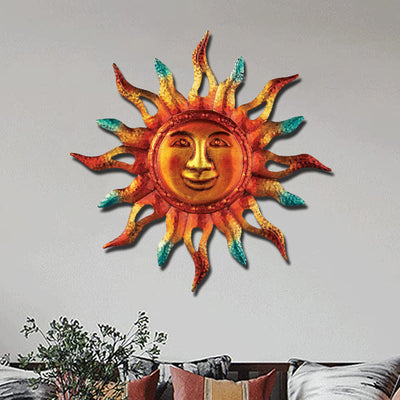 Olivenorma Sun Ray Design Metall Wanddekoration