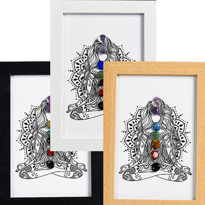 Olivenorma Yoga Meditation Haltung Chakra Stein Bilderrahmen Dekoration 