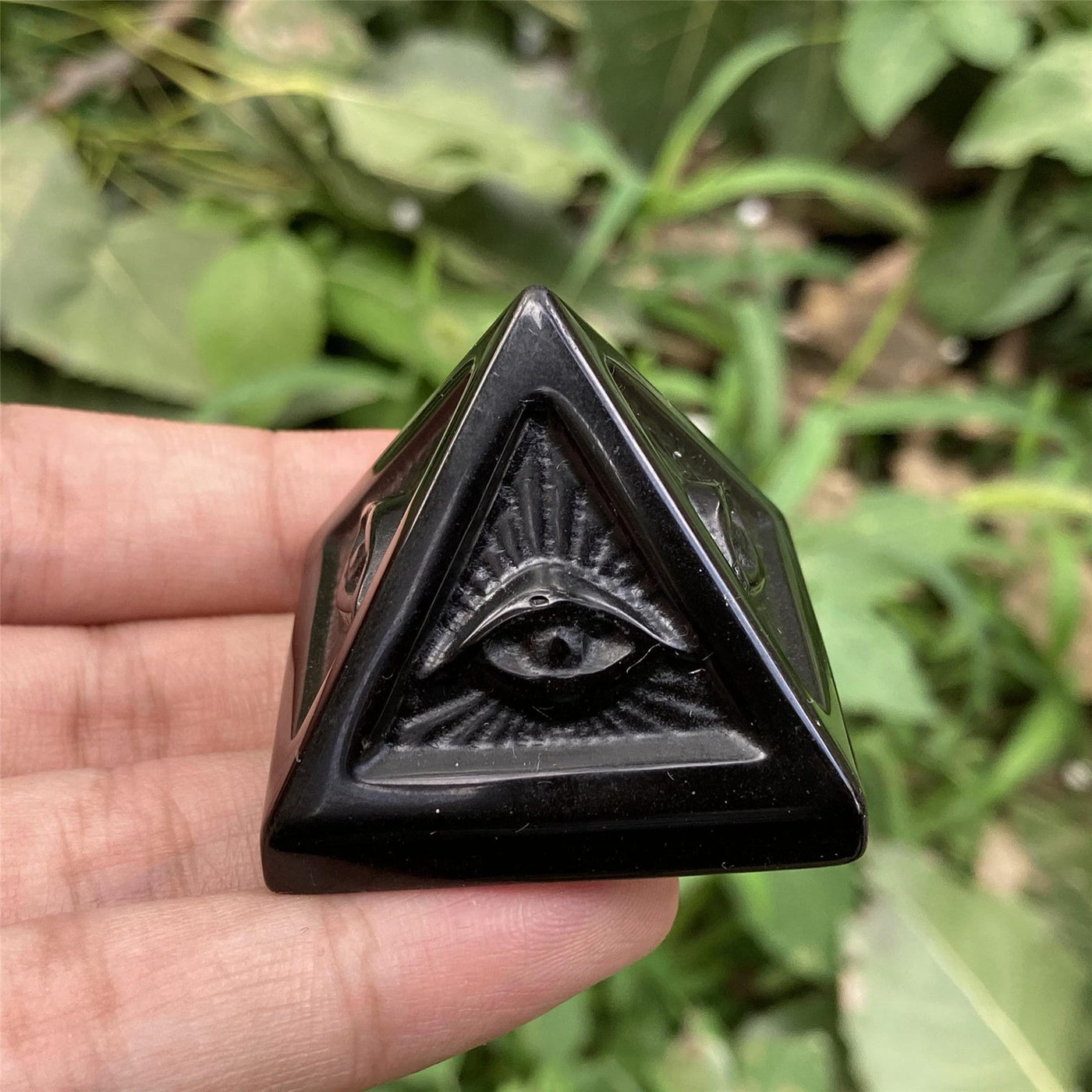 Olivenorma Obsidian-Orgonpyramide Edelstein Dekoration