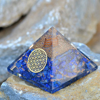 Olivenorma Lapis Lazuli Blume des Lebens Orgon-Pyramide