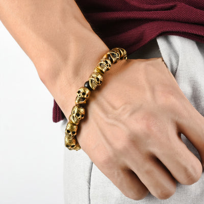 Olivenorma Armband aus natürlichem Tigerauge, handgefertigt, Edelstahl