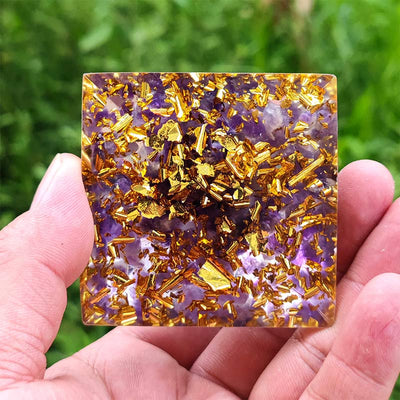 (Abverkauf 30% Rabatt / CODE: OFF30) - Olivenorma Amethyst Wassermann Zodiac Orgone Pyramid