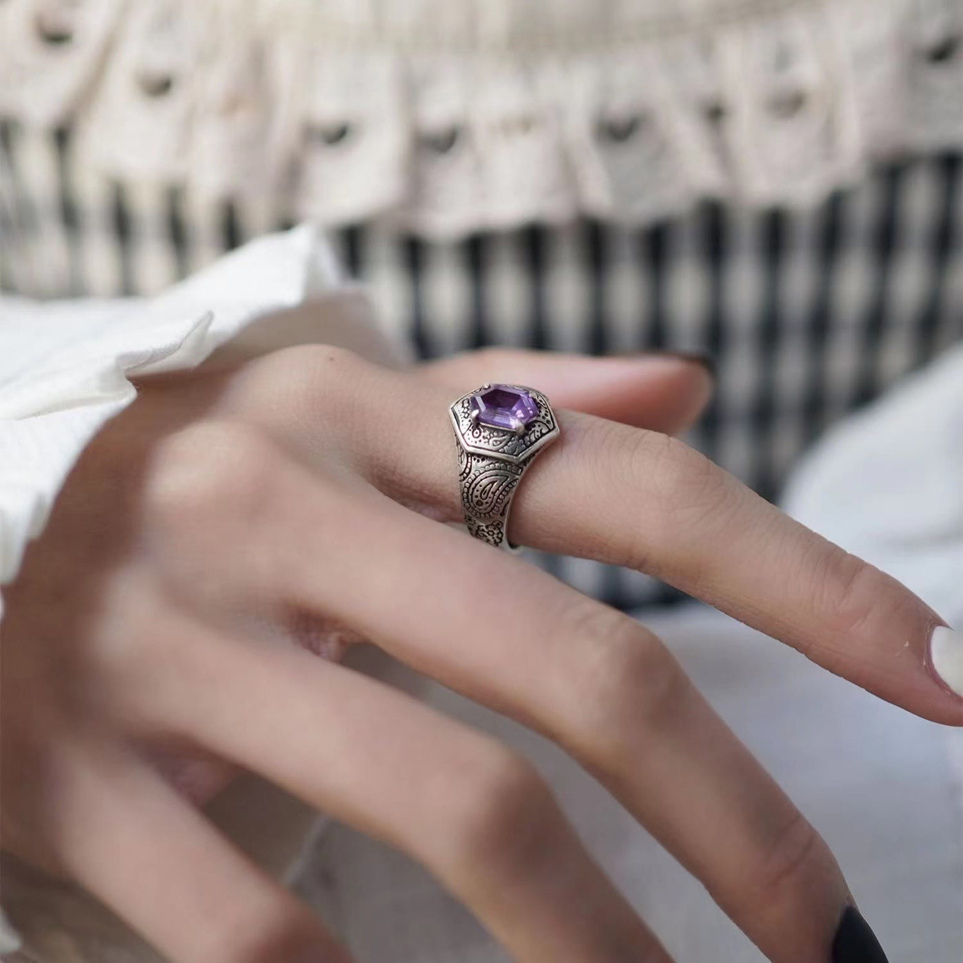 Olivenorma Paisley Amethyst Ring 