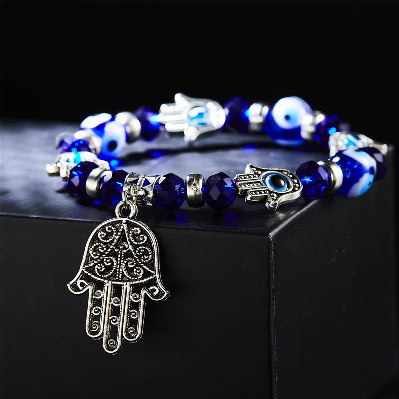 Olivenorma Böses Auge Hamsa Anhänger Epoxy Zirkon Armband