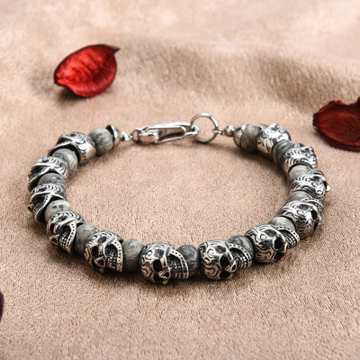 Olivenorma Armband aus natürlichem Tigerauge, handgefertigt, Edelstahl