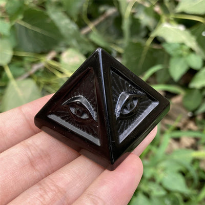 Olivenorma Obsidian-Orgonpyramide Edelstein Dekoration