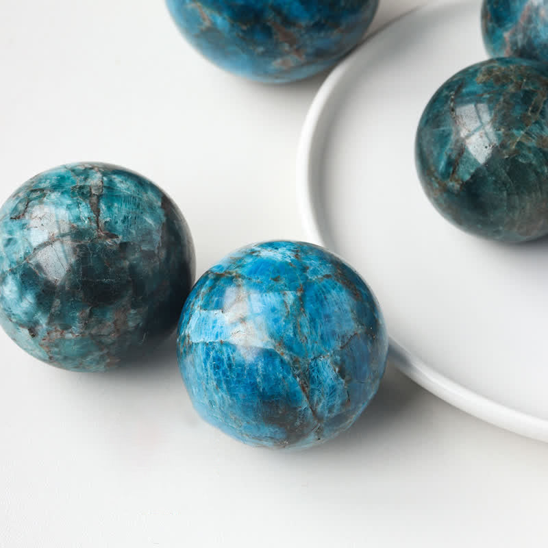 Blauer Apatit-Kraftkristallkugel - image 1