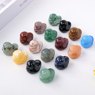 Olivenorma 1,2 Zoll Quarzkristall-Entenschnitzerei Edelsteindekoration - image 47