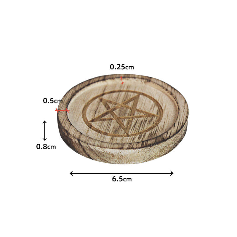 Olivenorma Pentagramm Holz Einzelne Scheibe Kerzenhalter Dekoration